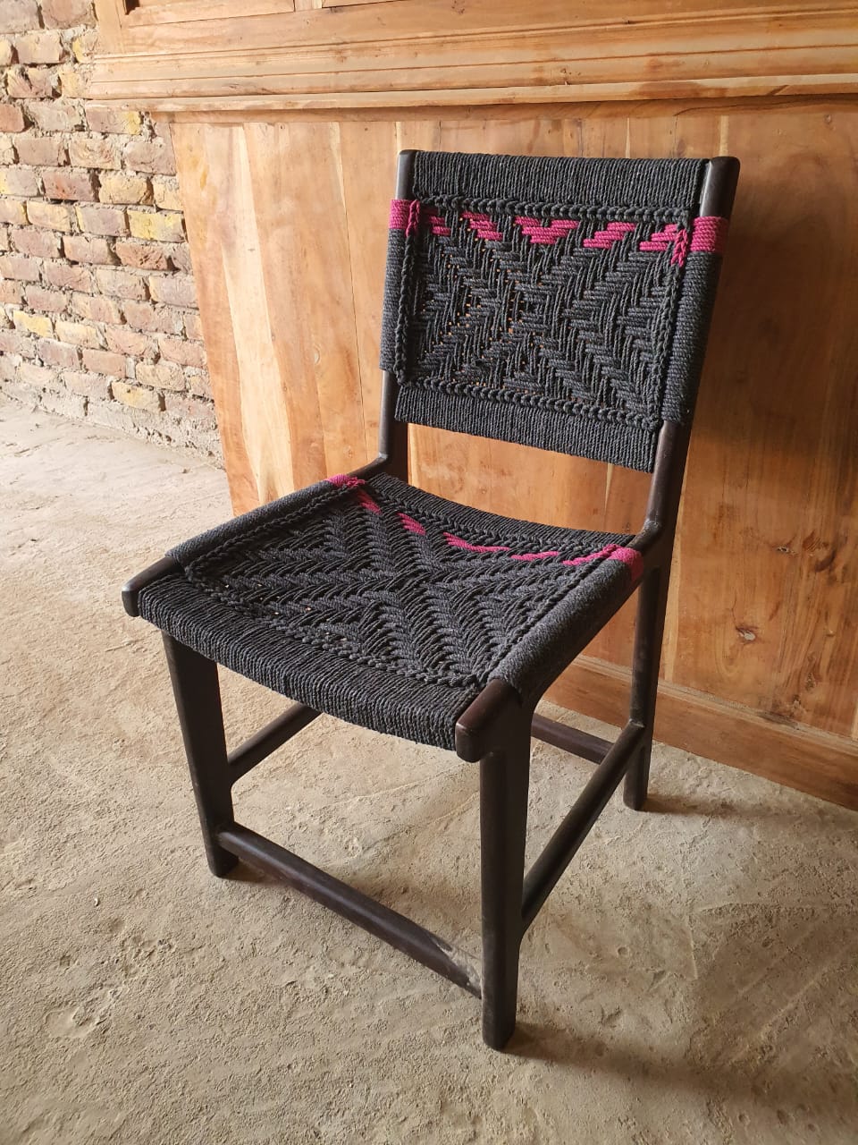 Perfect Creation Handwoven Indian Chair Black