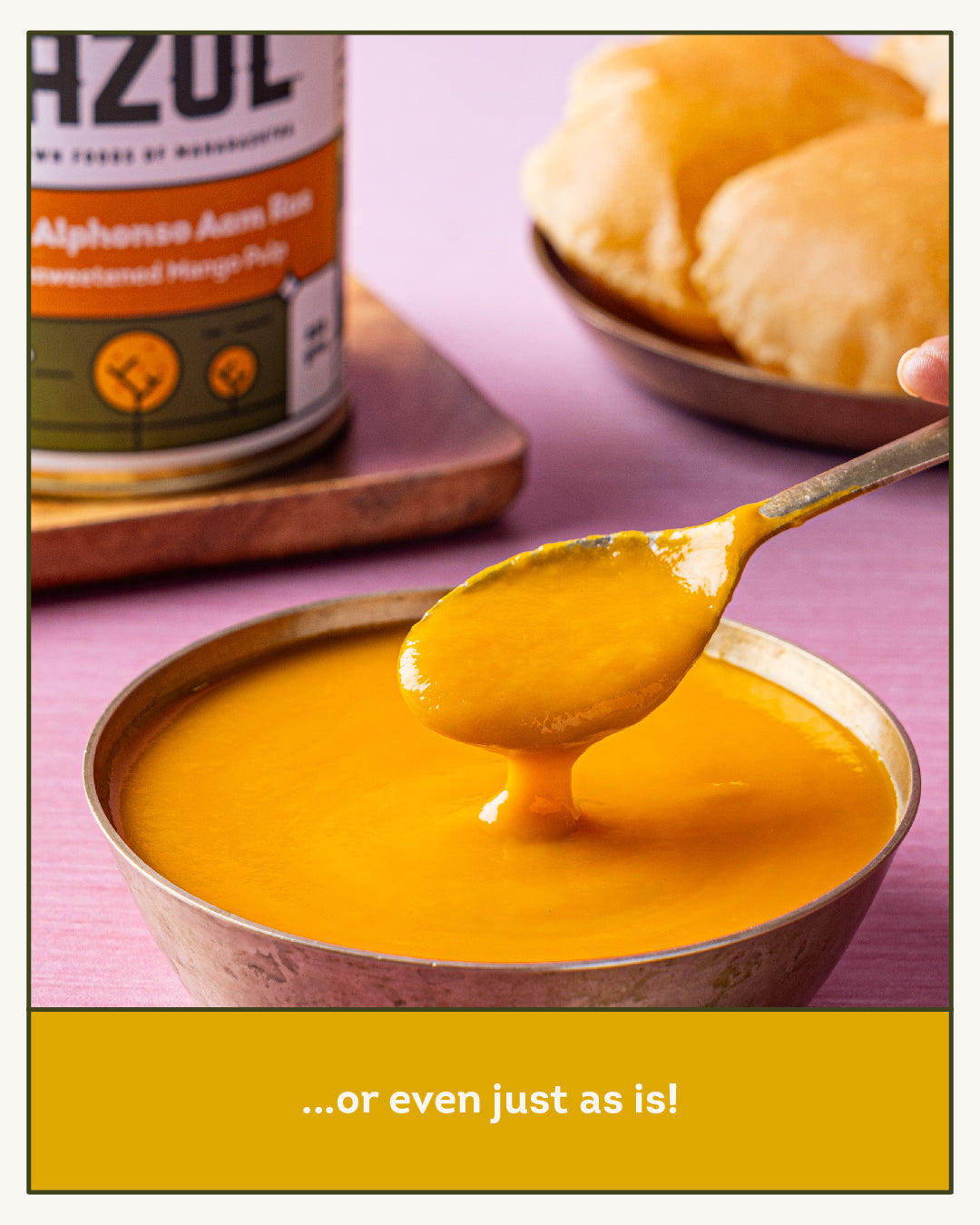 Devgad Alphonso Aam Ras: No Added Sugar | No Preservatives | Sugar Free | Pure Unsweetened Mango Pulp - 850gm