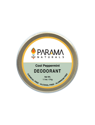 Parama Naturals Aluminum-Free Natural Odor Protection Refreshing & Cooling Peppermint Deodorant, 31g