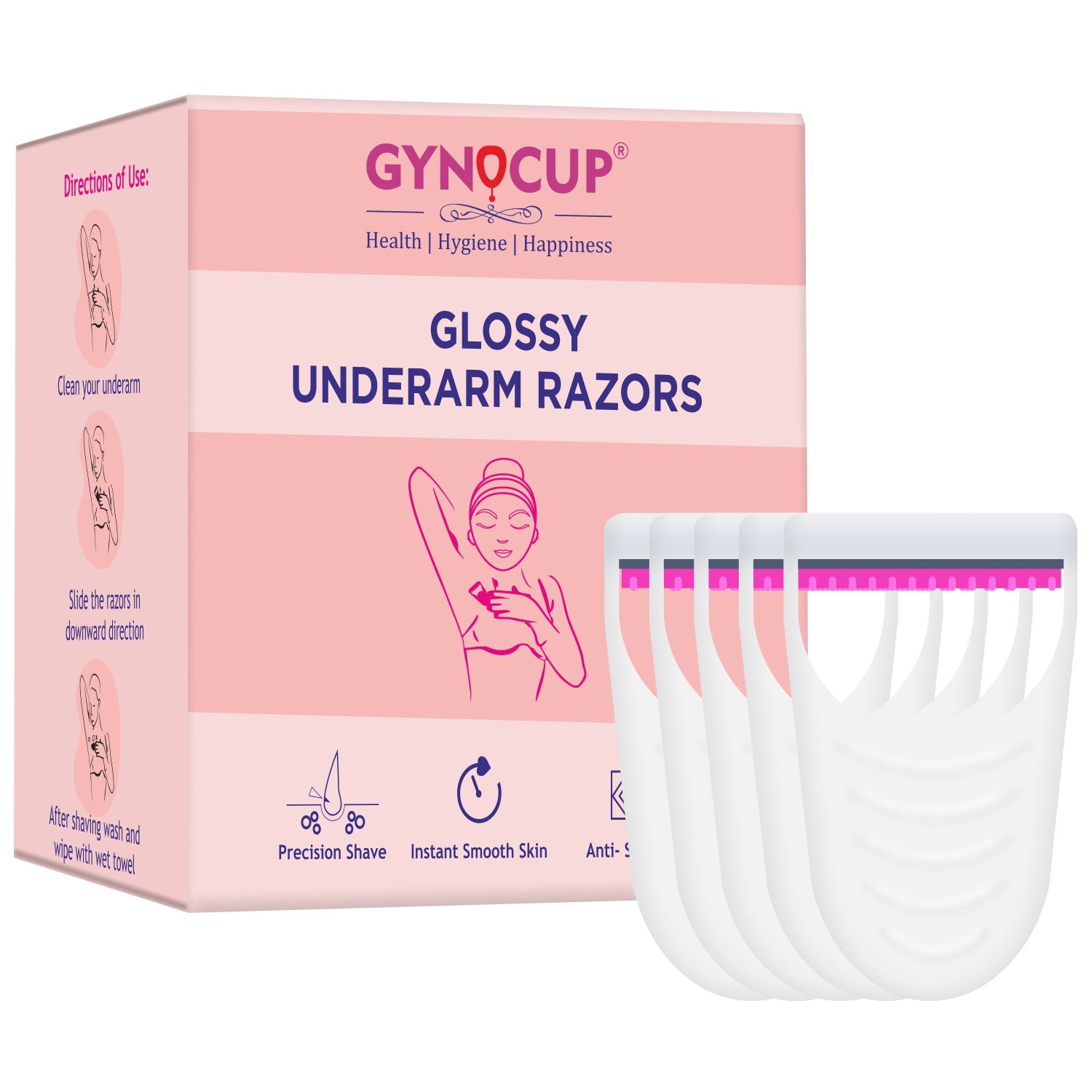 Gynocup Underarm Hair Removal Razor For Women | For Instant Hair Removal