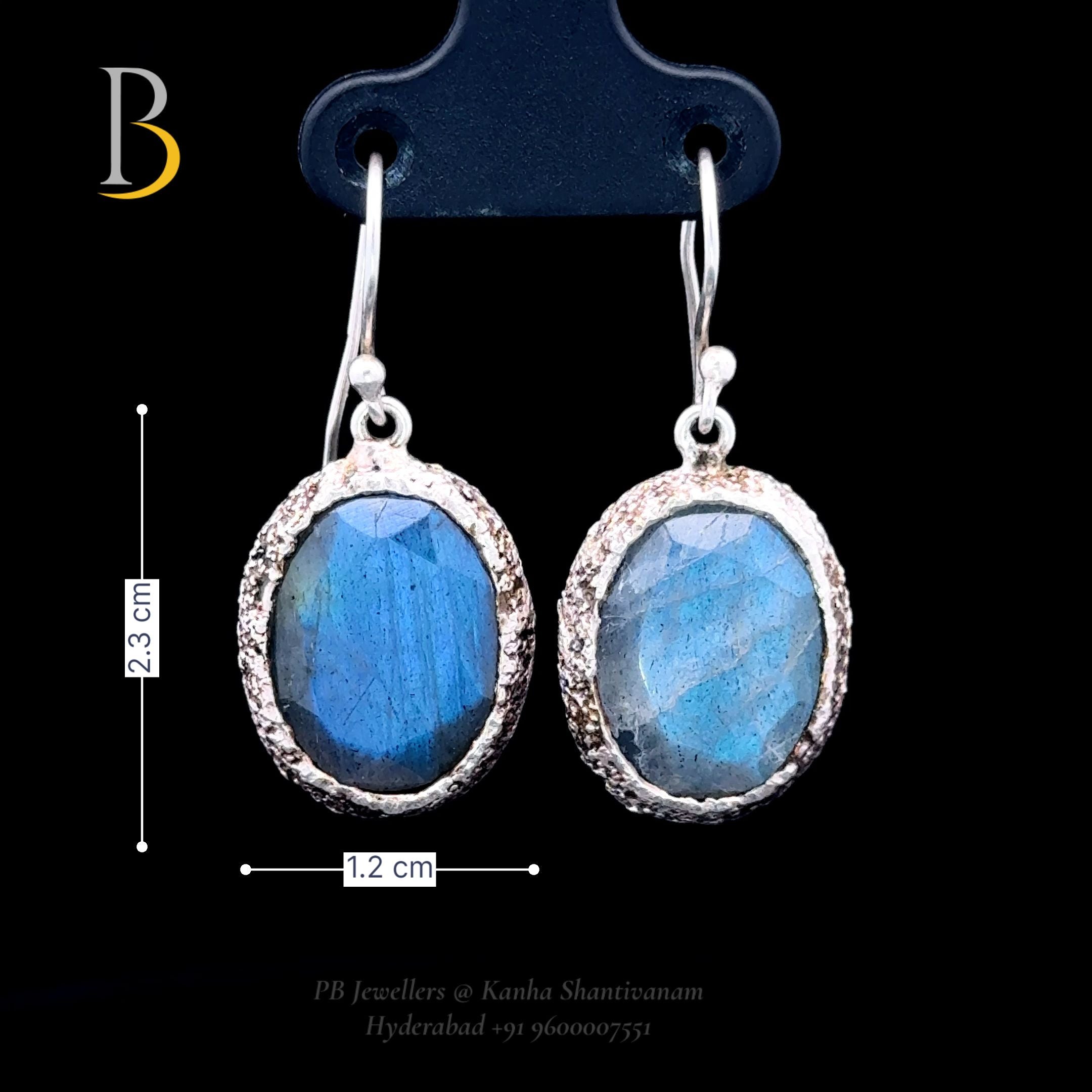 PB Jewels -labradorite Silver Earring