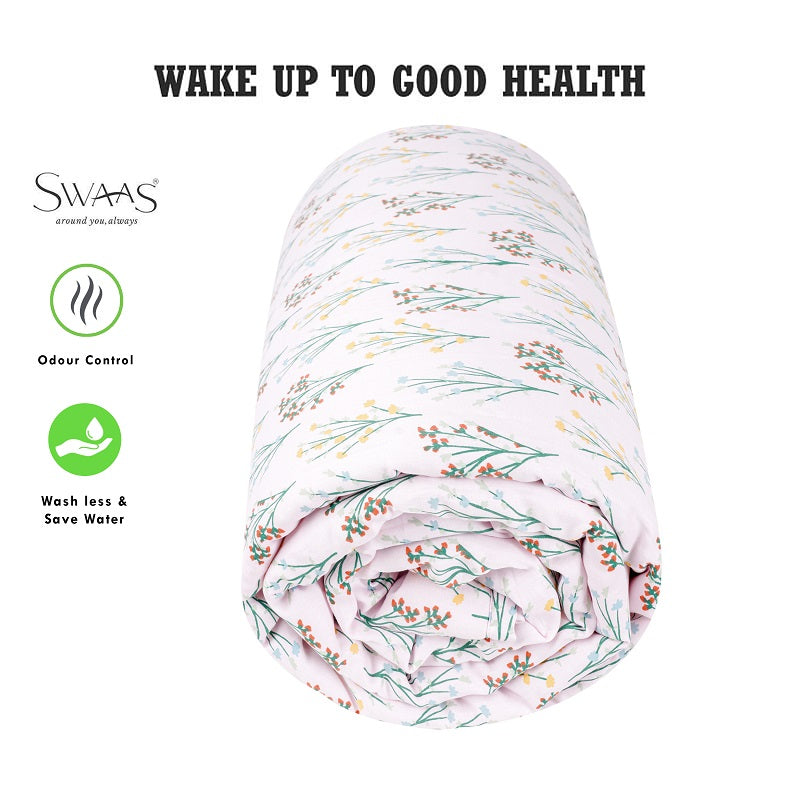 Swaas 100% Cotton Amelia Yellow/Pink Reversible Quilt