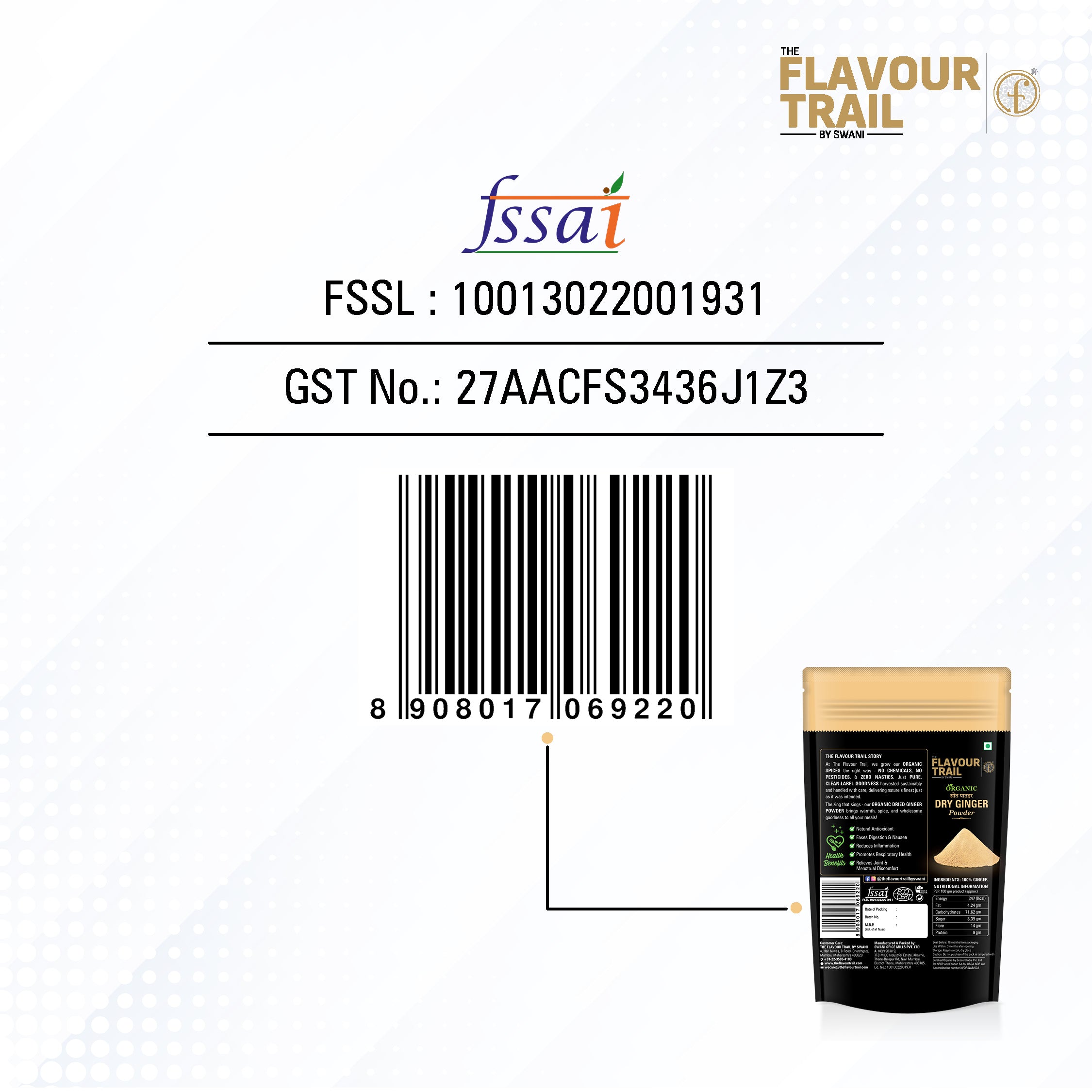 The Flavour Trail - Organic Dry Ginger Powder