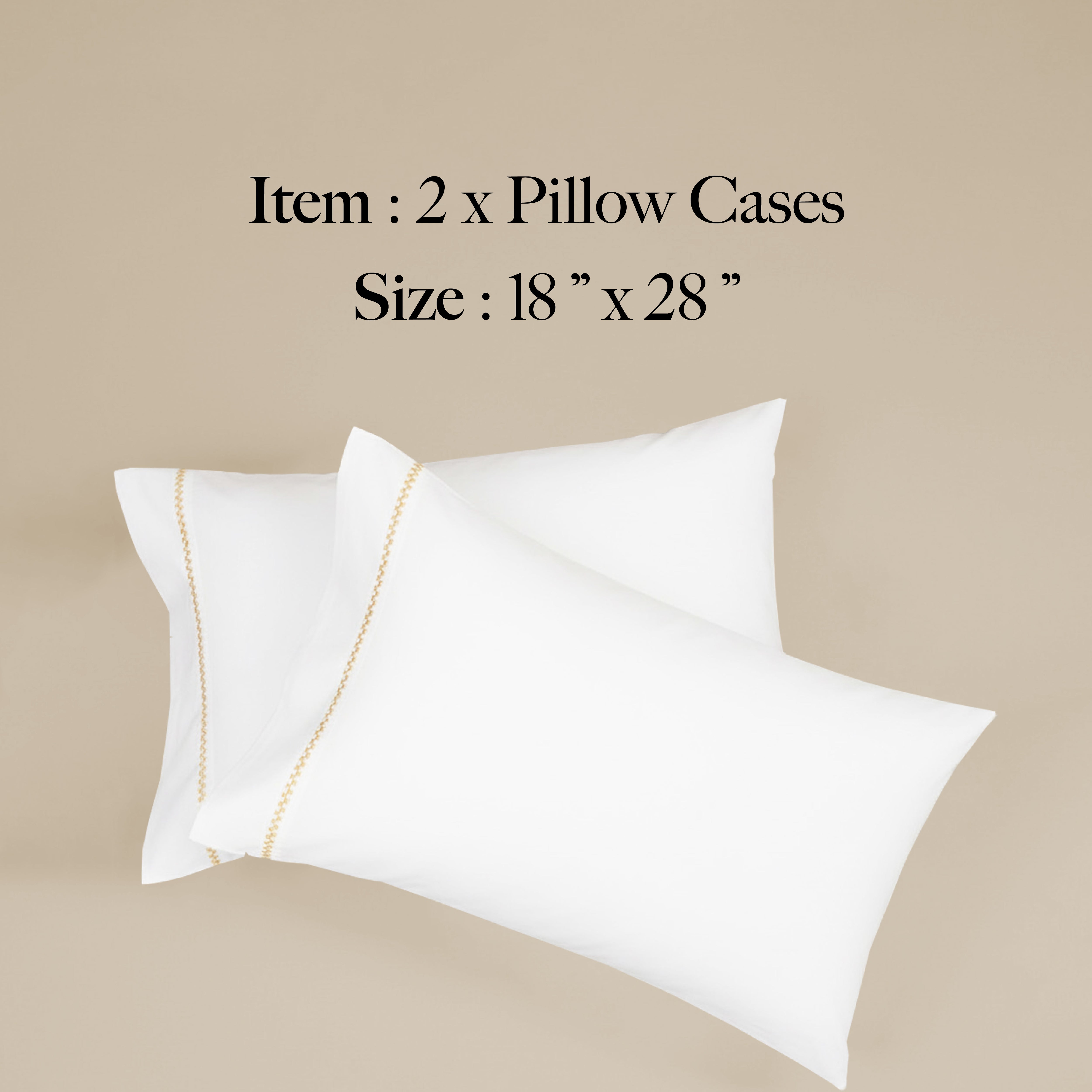 Gold Chess on White Percale, 300 TC Bedsheet Set