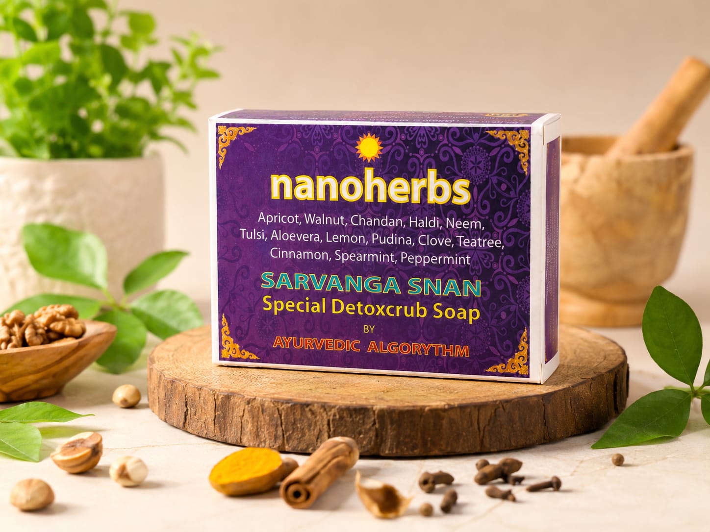 Nanoherbs SARVANGA SNAN Special Detoxscrub Soap Buy 2 Get 1 FREE