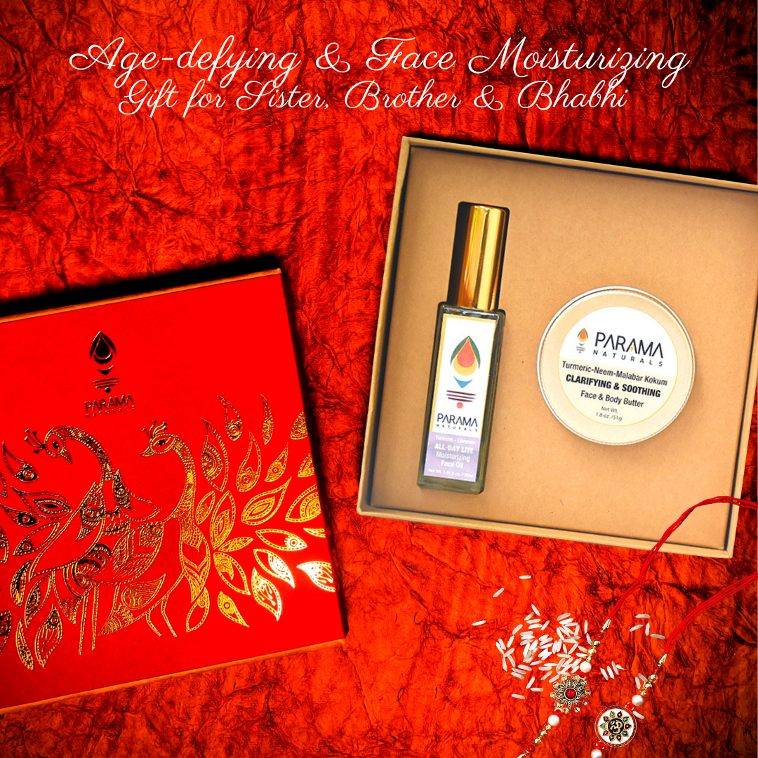 Parama Naturals Age-Defying Face Moisturizing Collection For Sensitive Skin, Raksha Bandhan Gifts For Brother & Sister.
