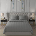 Swaas 100% Pure Cotton 10CM Stripes Graphite Pillow Cover