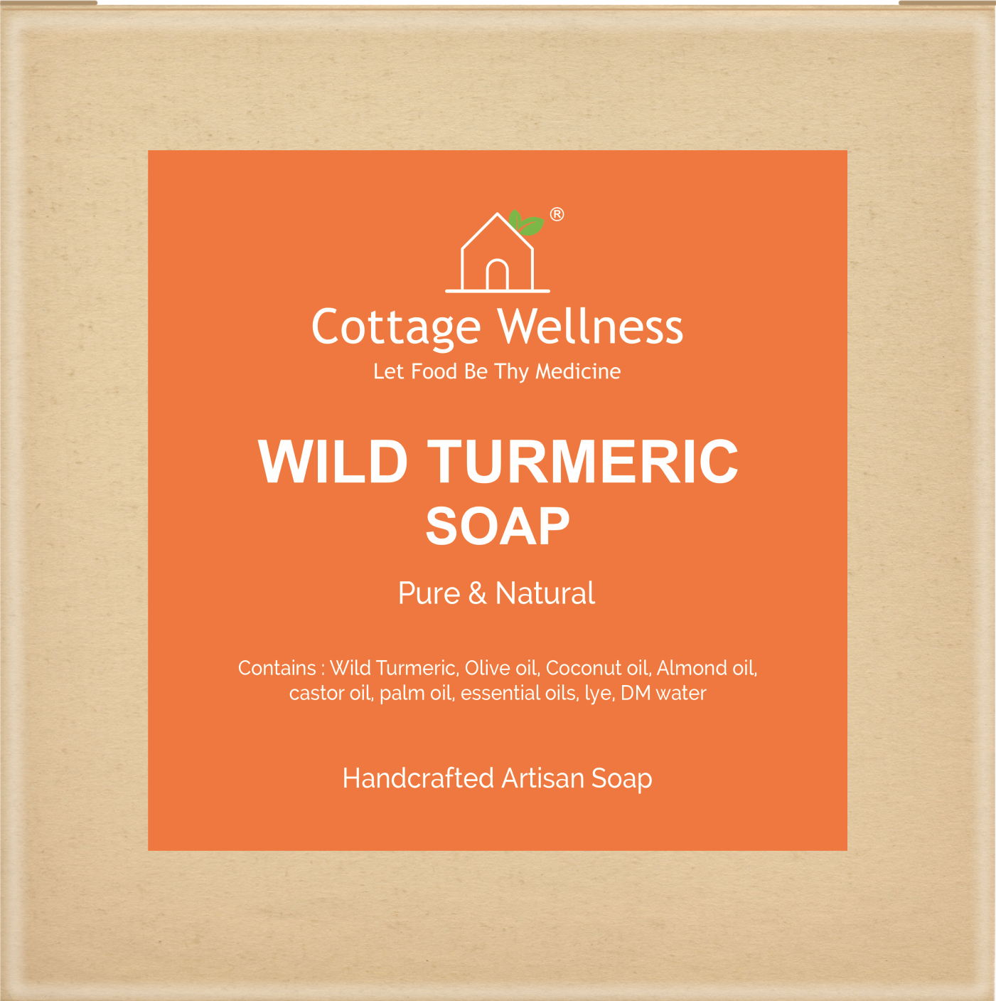 Cottage Wellness home made Wild Turmeric/Haldi Soap 120 gm