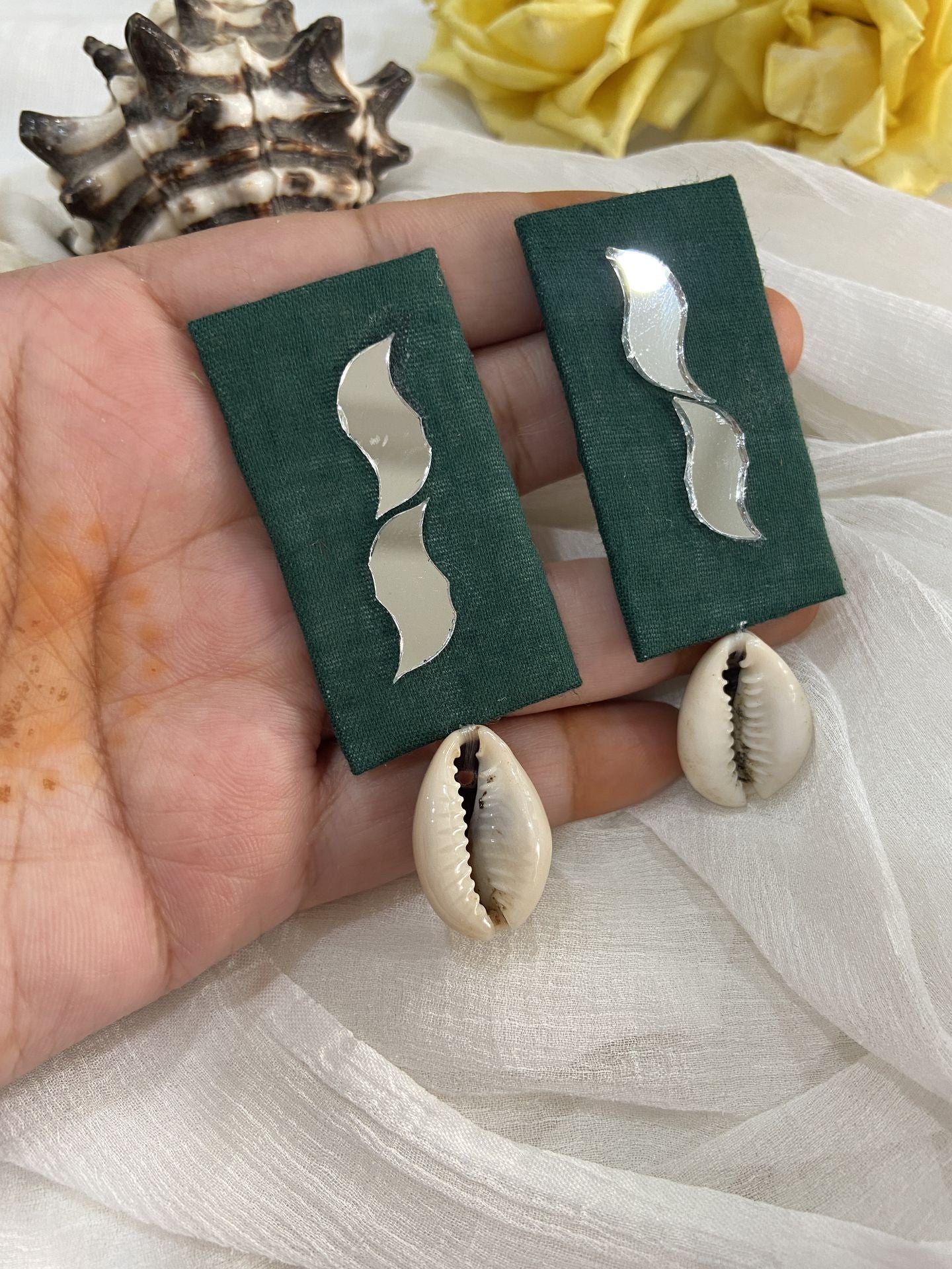 Uma- Mirror Handmade Earrings