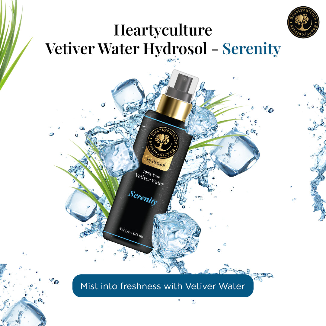 Heartyculture Serenity (Vetiver Water) Hydrosol - 60 ml