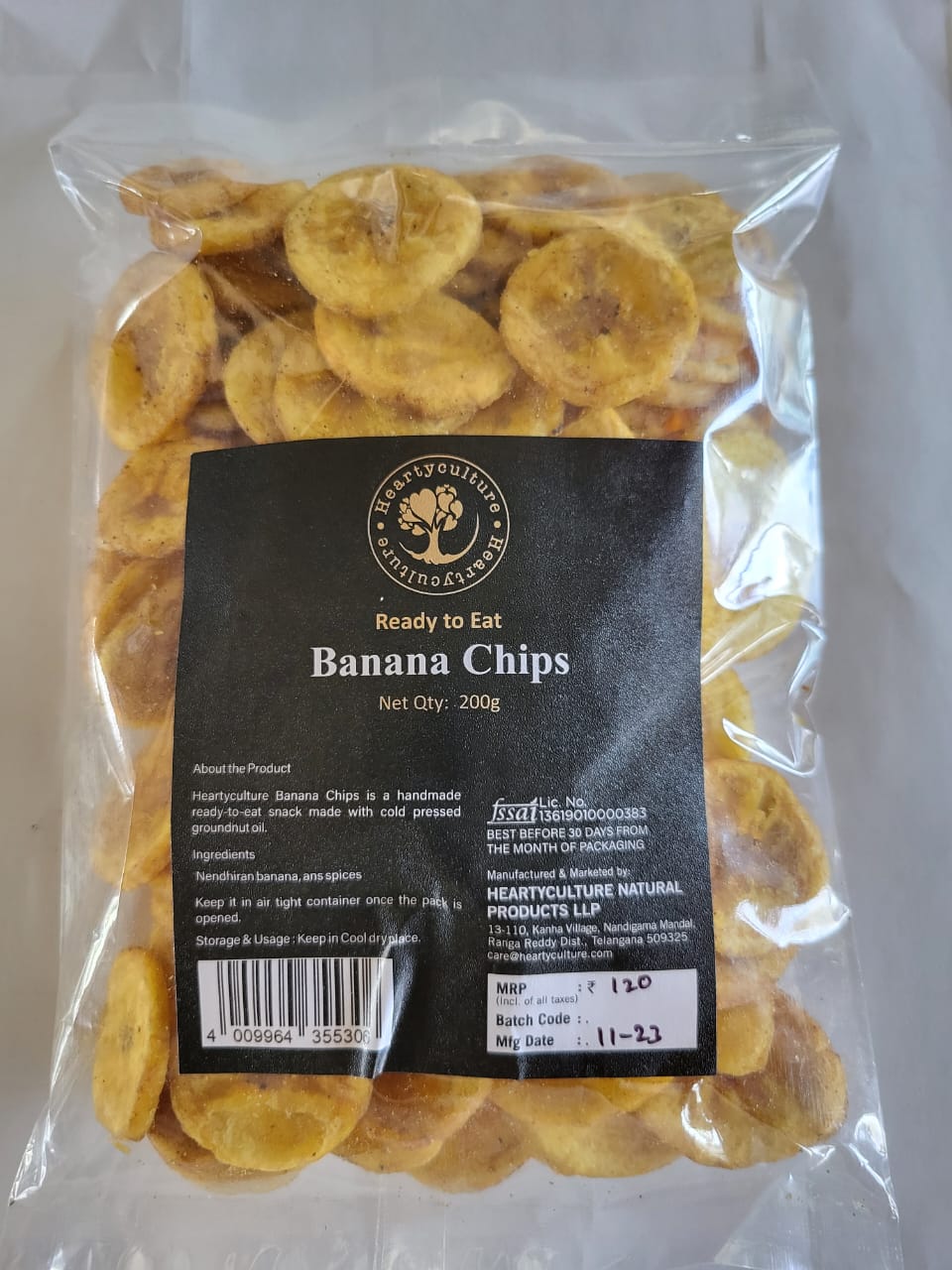 Heartyculture Banana Chips 200 G