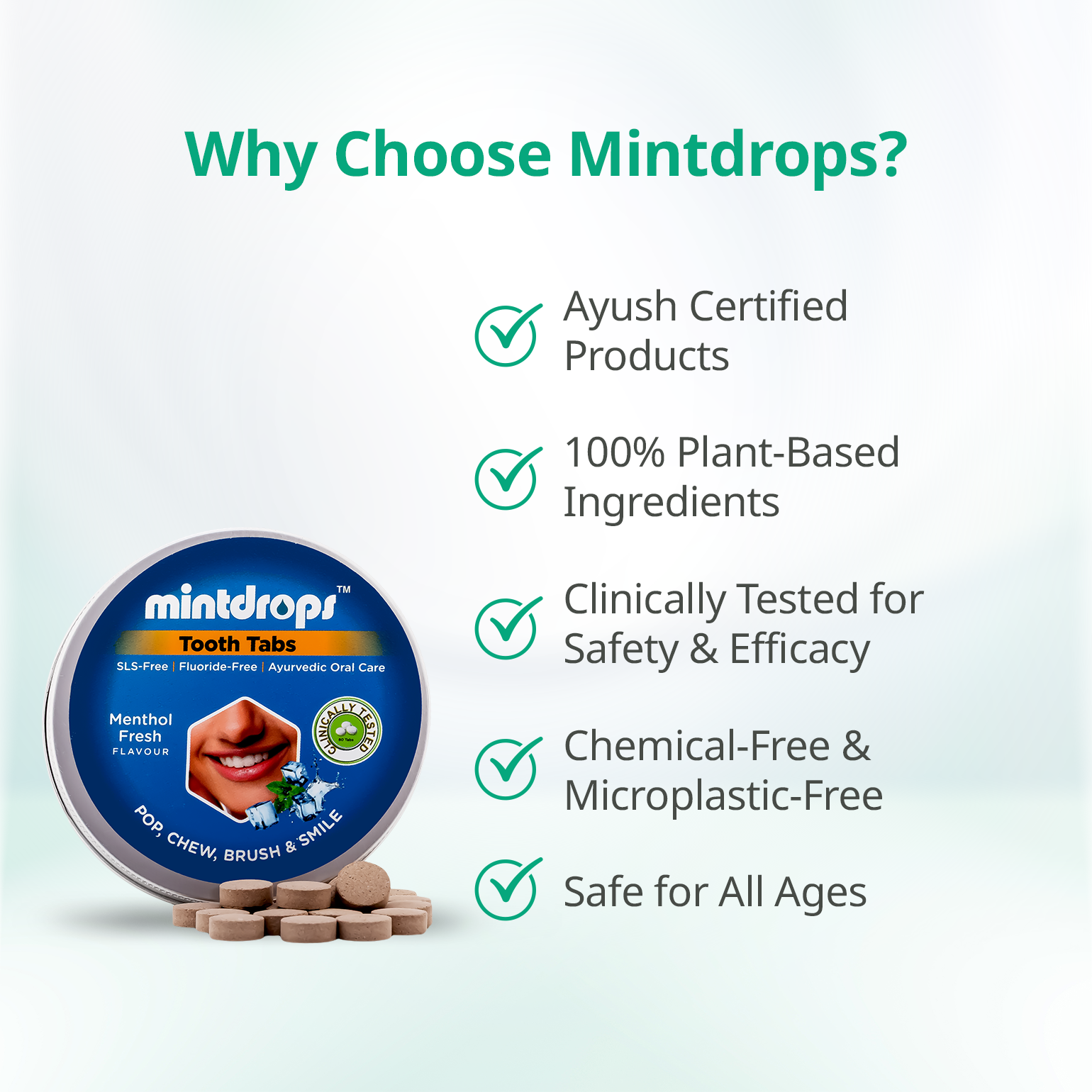 Mintdrops Tooth Tabs (Menthol Fresh)