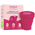 Gynocup Collapsible Silicone Cup Menstrual Cup Sterilizer | Kills 99% of Germs in 2 Minutes | Microwave Friendly - 1 Unit