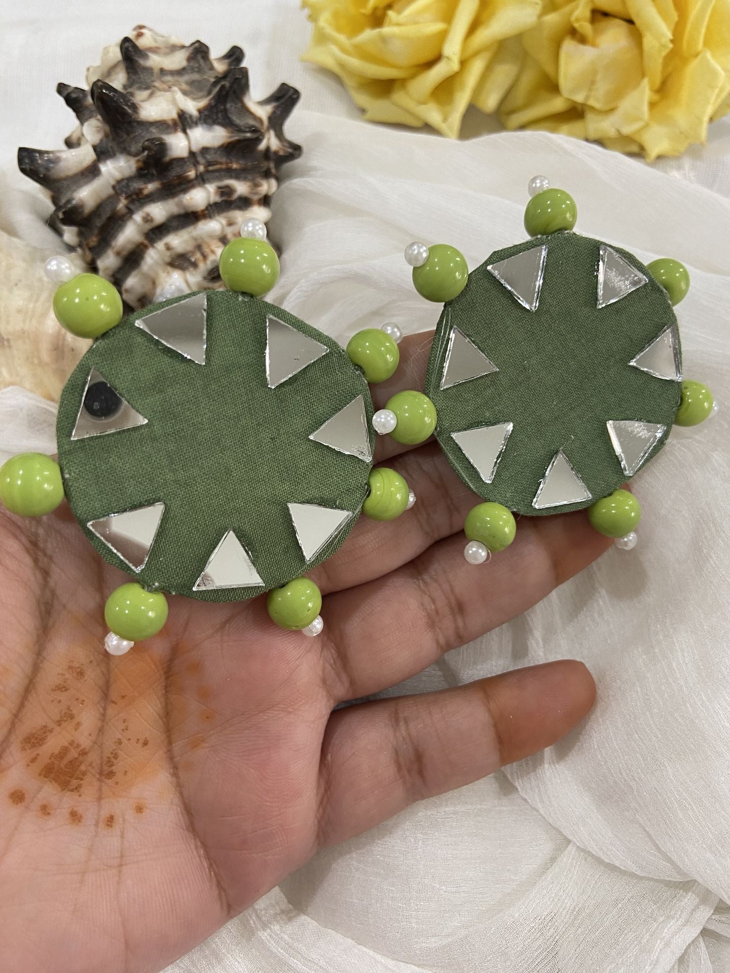 Chakri- Mirror Handmade Earrings