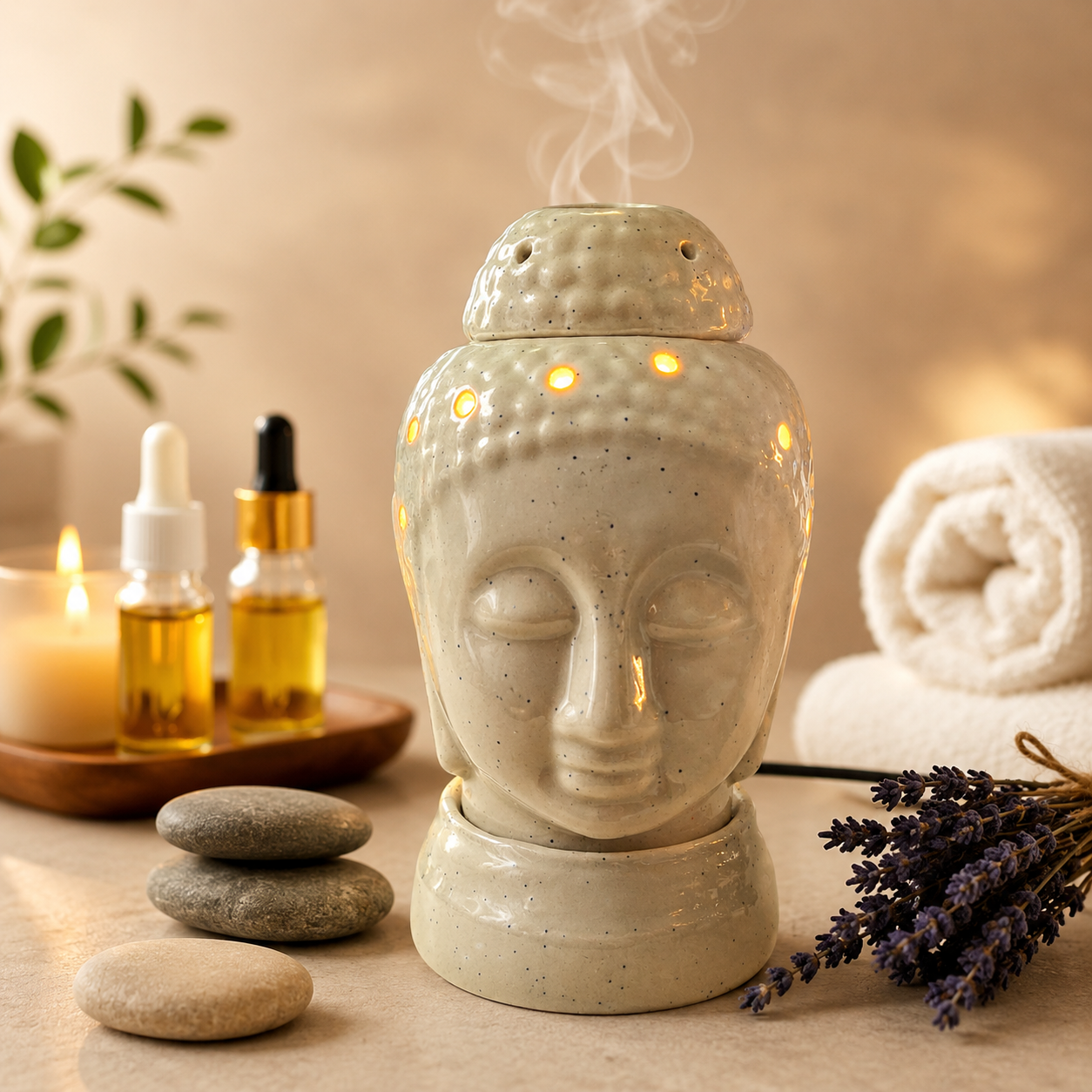 Naturalief Electric Ceramic Aroma Diffuser – Premium Essential Oil Diffuser for Home & Office