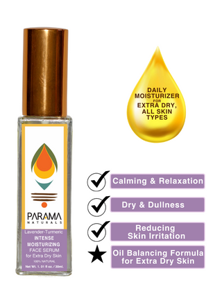 Parama Naturals Intense Moisturizing Face Oil With Lavender & Turmeric For Dull & Extra Dry Skin, 30ml