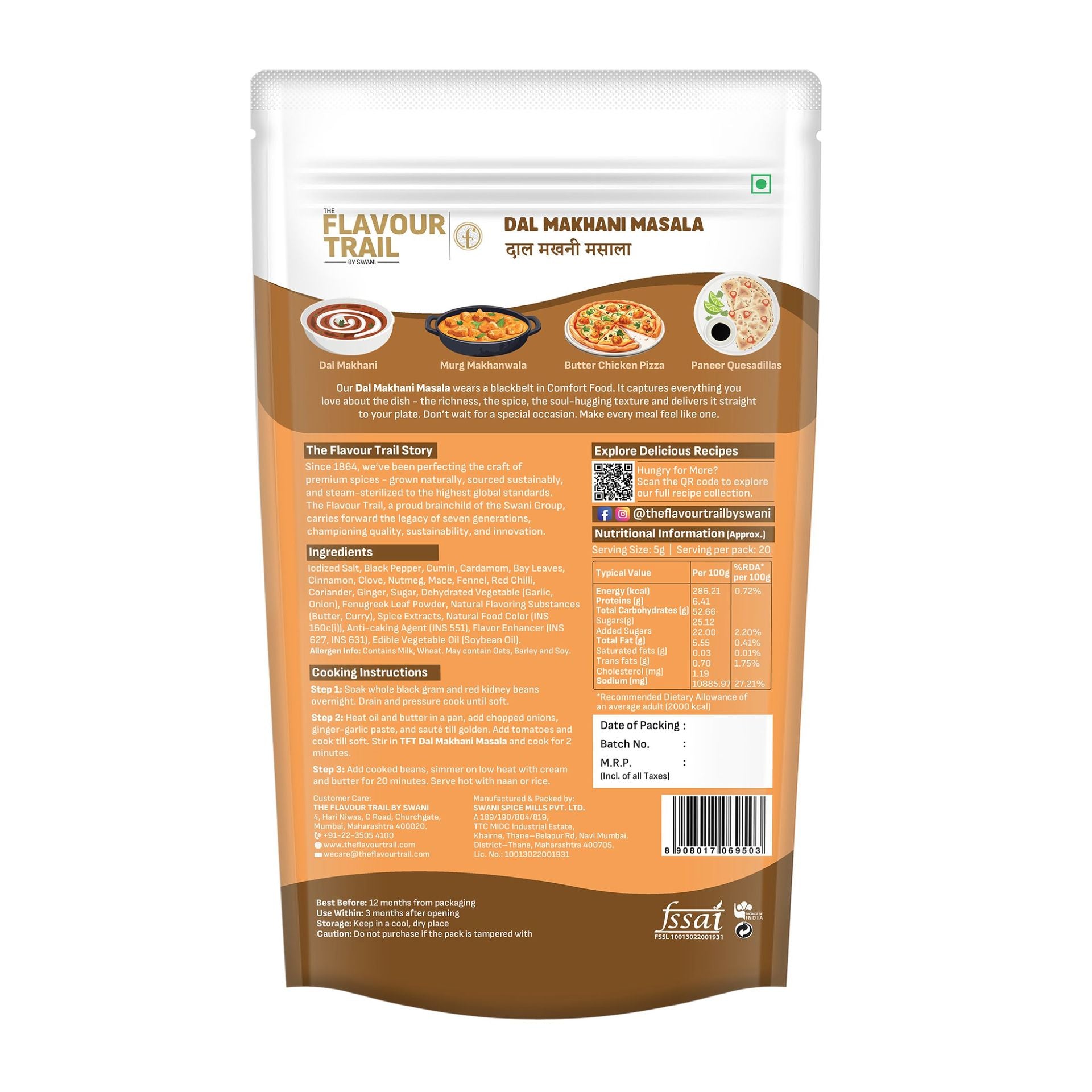 The Flavour Trail - Pure & Natural Dal Makhani Masala
