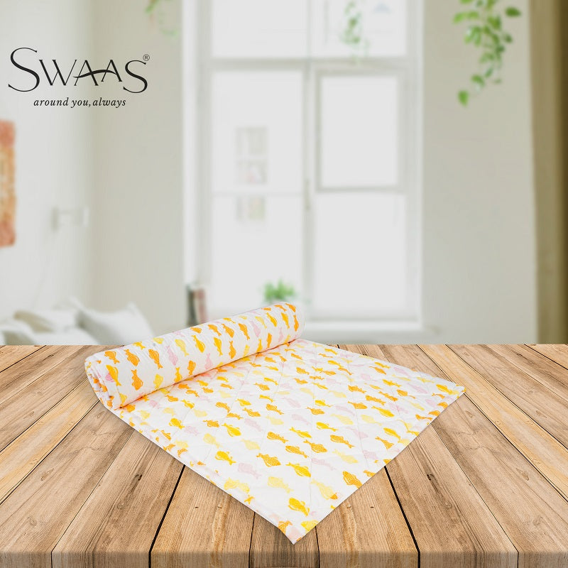 Swaas 100% Organic Cotton Quilted Printed Baby Blanket