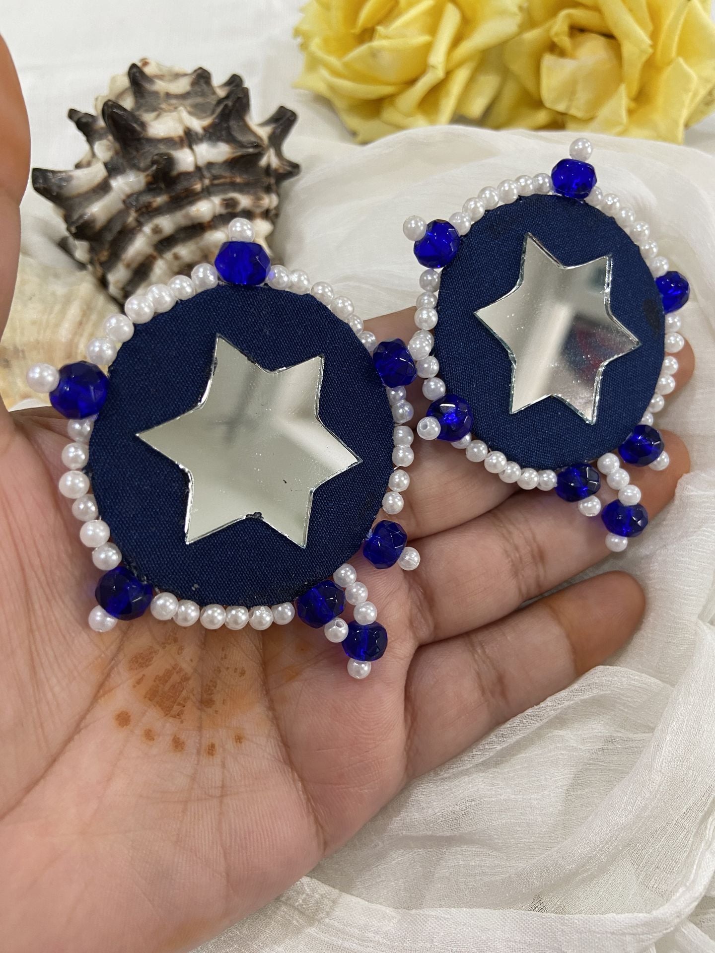 Sitara- Mirror Handmade Earrings