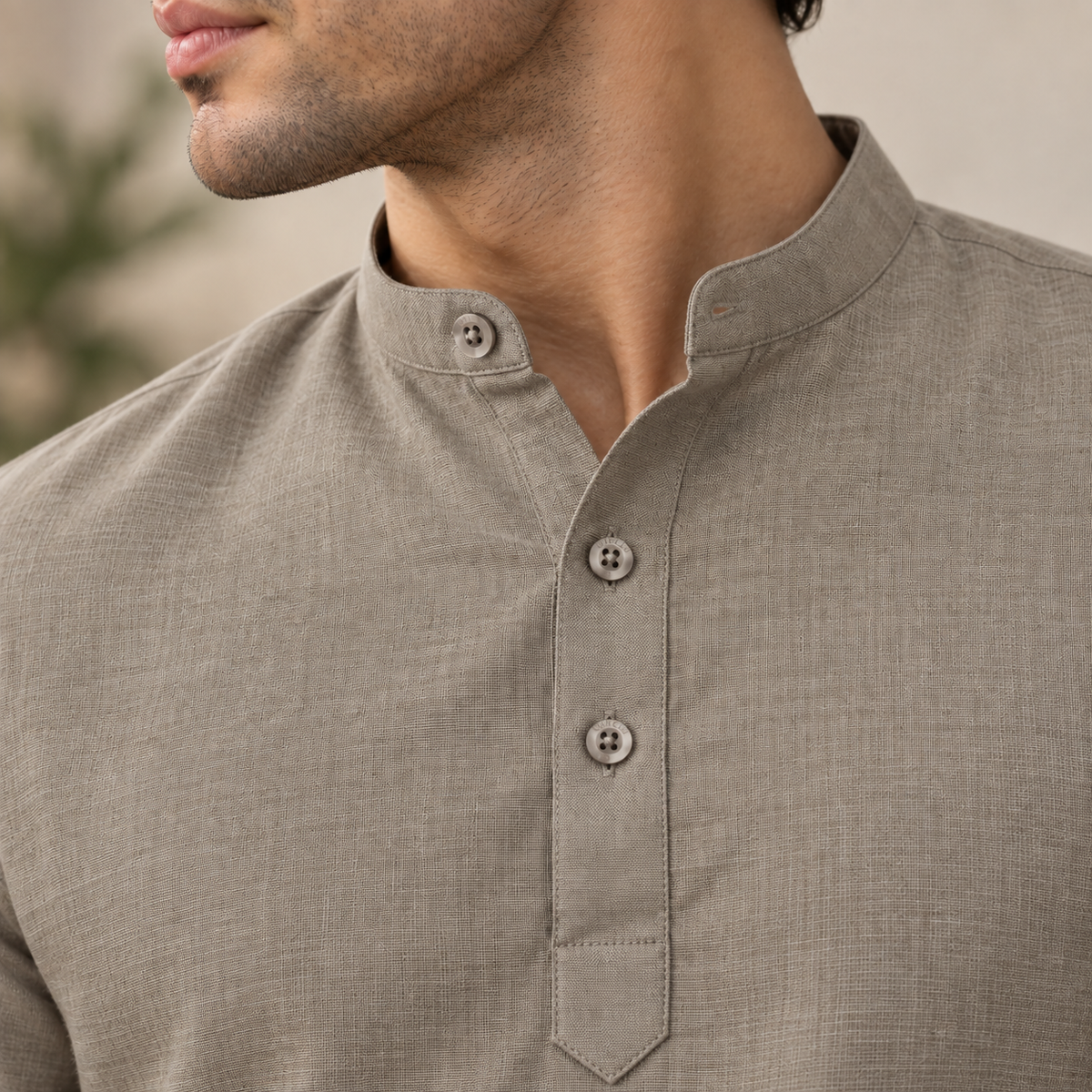 UNHELD Men Hemp Half Sleeve Water Repellent Odor Control Short Kurta