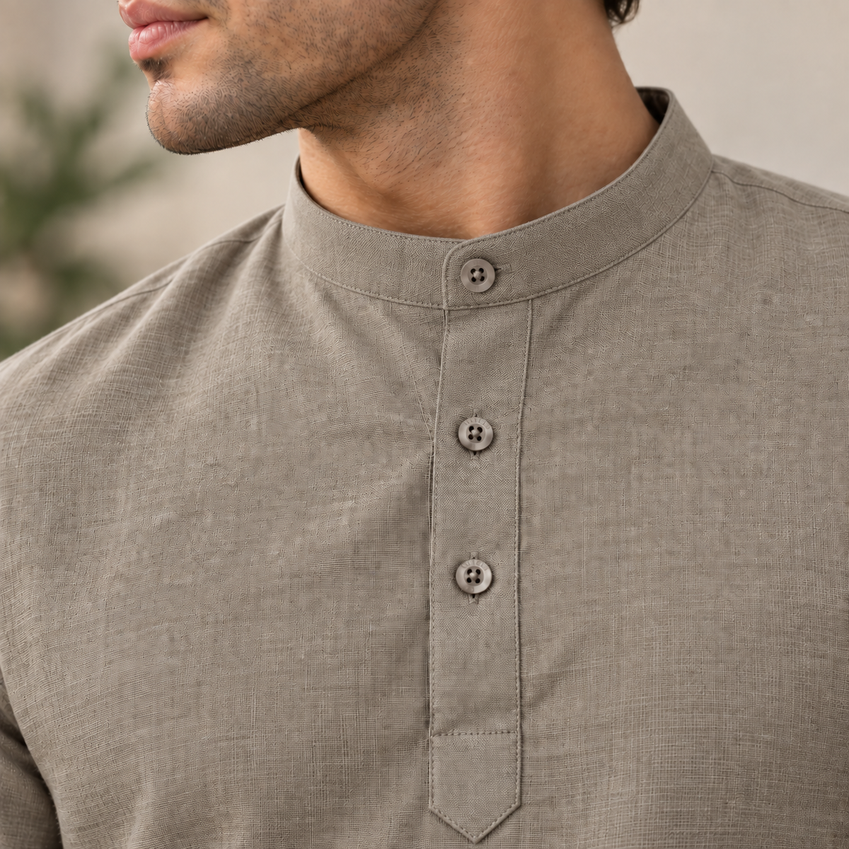 UNHELD Men Hemp Half Sleeve Water Repellent Odor Control Short Kurta