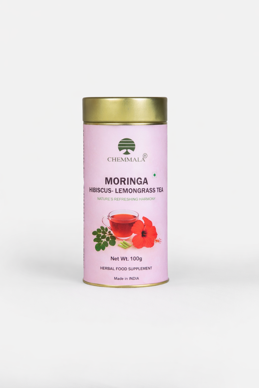 Chemmala Moringa Hibiscus Lemongrass Tea – Herbal Wellness Infusion