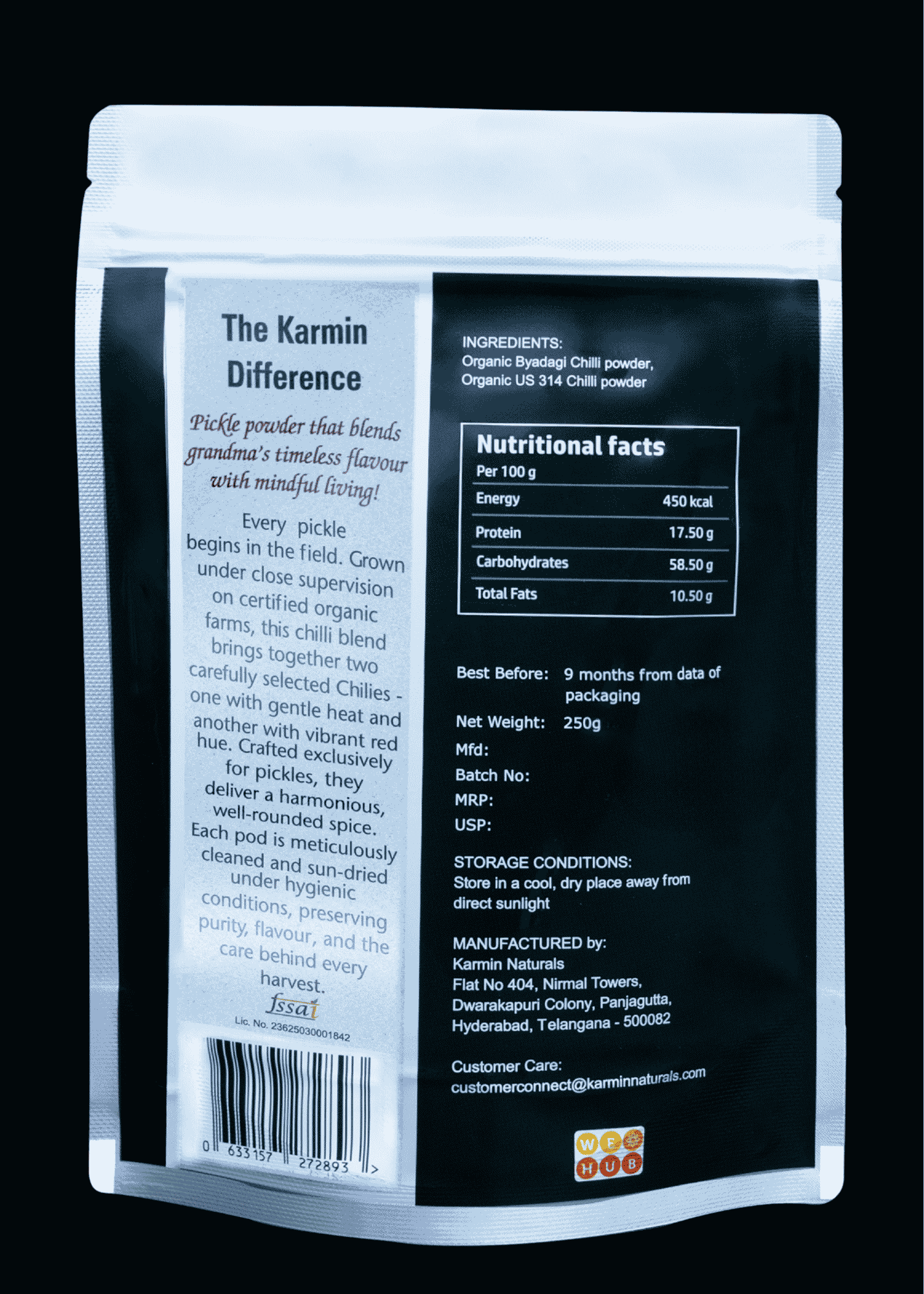 Karmin Organic Chilli Powder for Pickles