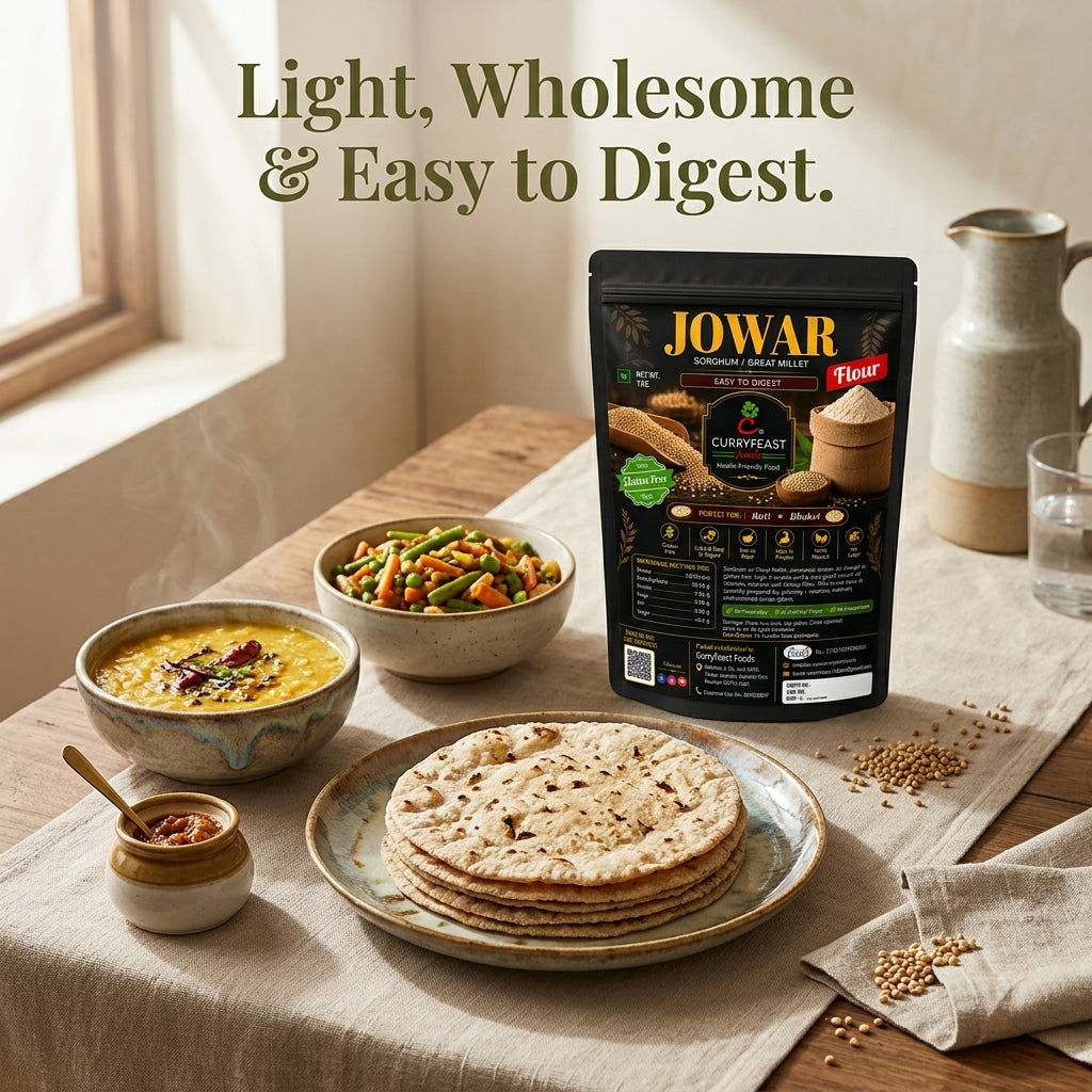 Curryfeast Jowar Flour / Jawar Aata / Sorghum Millet Flour / Gluten Free /Healthy aata / 1 Kg