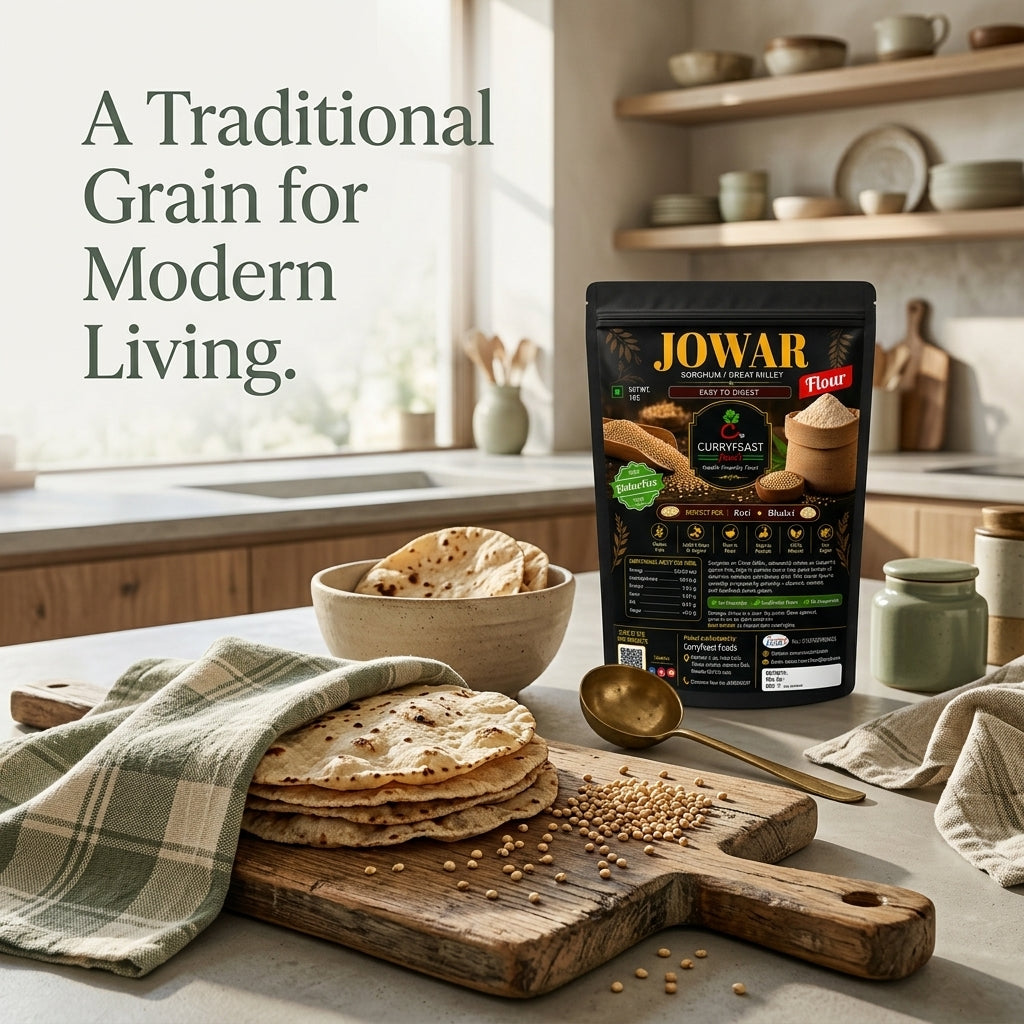 Curryfeast Jowar Flour / Jawar Aata / Sorghum Millet Flour / Gluten Free /Healthy aata / 1 Kg