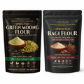 Curryfeast Sprouted Nutrition Combo | Sprouted Ragi Flour + Sprouted Green Moong Flour | Protein & Calcium Rich Flour Combo | Gluten Free | High Fiber & Natural Nutrition
