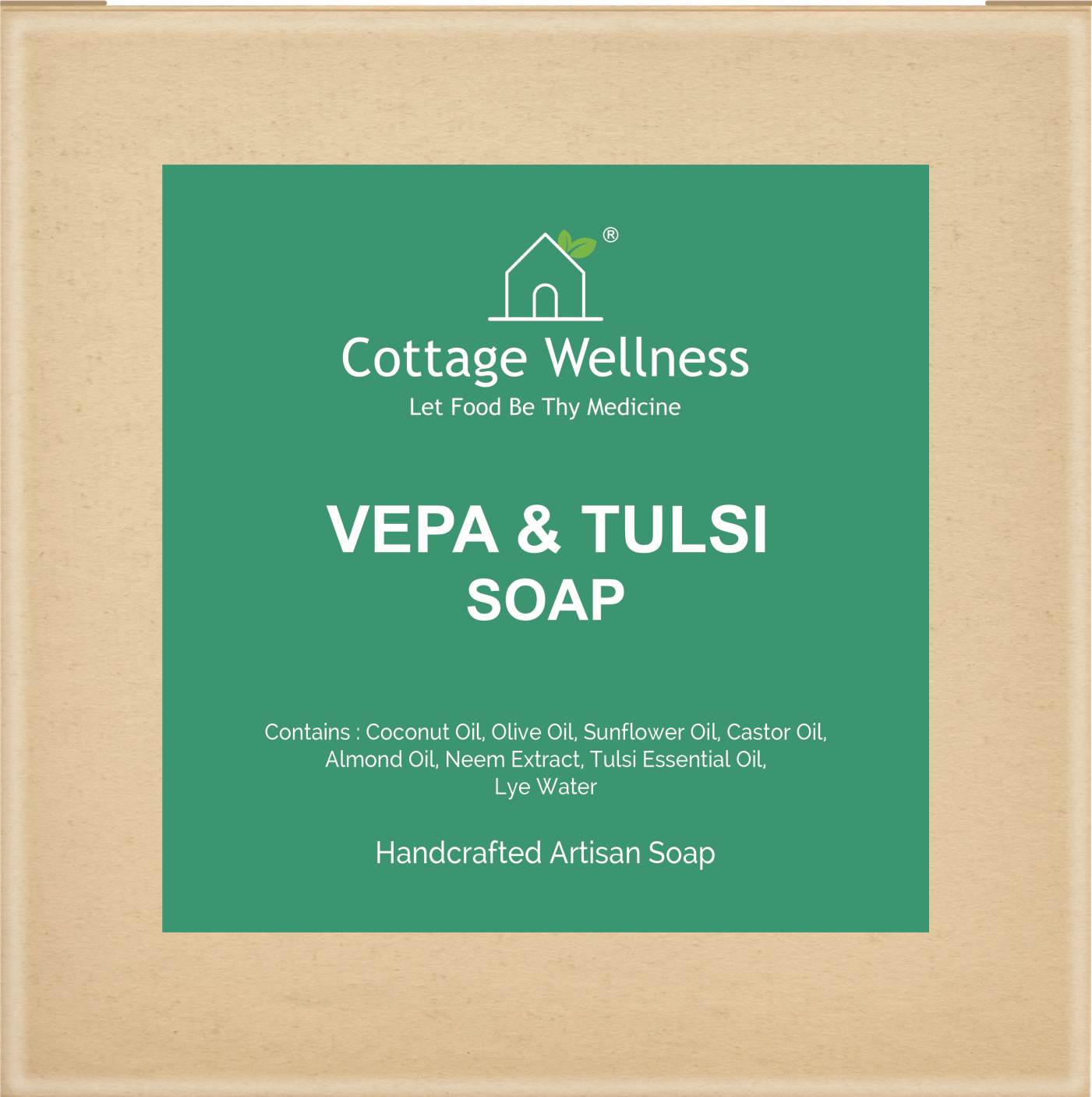 Cottage Wellness home made Neem & Tulsi soap 120 gm