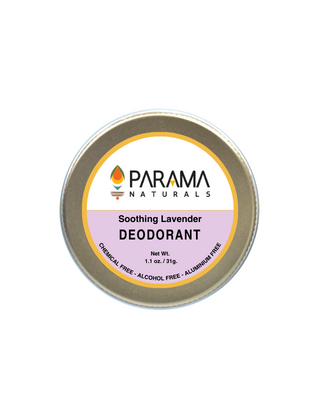 Parama Naturals Aluminum-Free Natural Odor Protection Calming & Soothing Lavender Deodorant, 31g