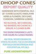 Nanoherbs DHOOP CONES Export Quality Buy 3 Get 1 FREE