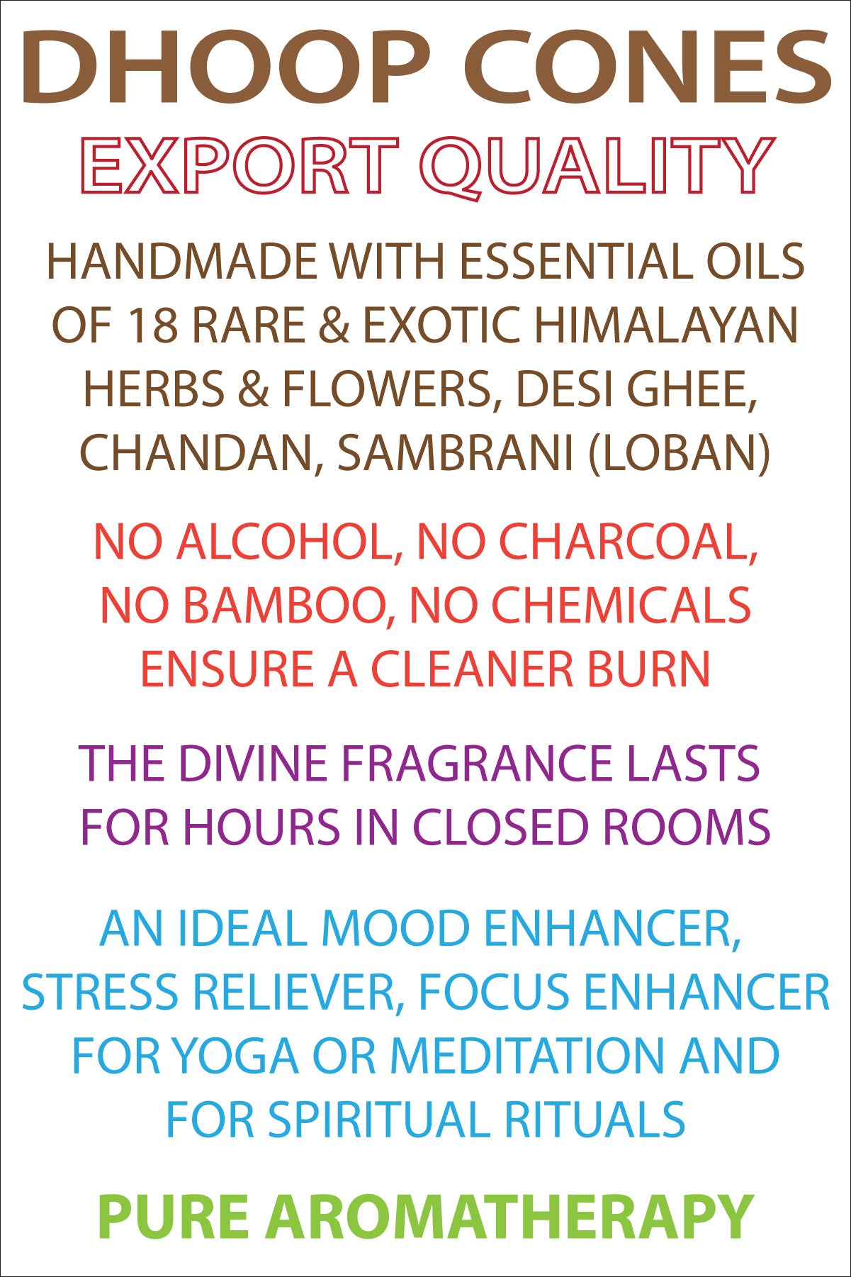 Nanoherbs DHOOP CONES Export Quality Buy 3 Get 1 FREE