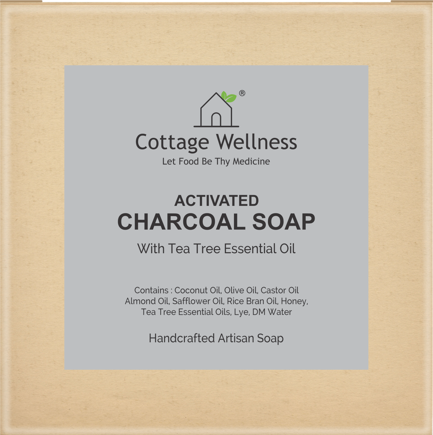 Cottage Wellness Home Made Charcoal Soap 120 gm