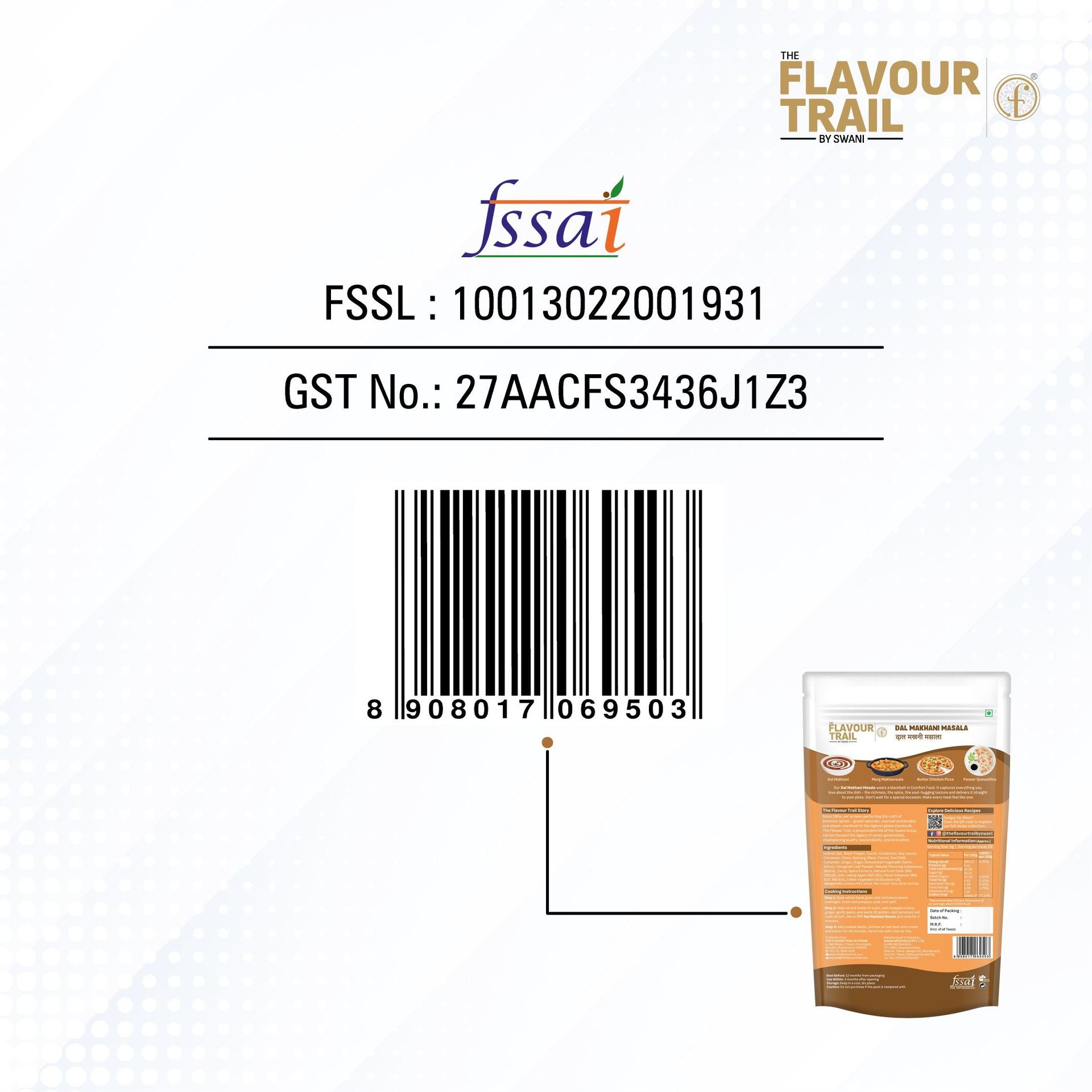 The Flavour Trail - Pure & Natural Dal Makhani Masala