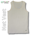 Eco-Life Men's Toxic free pure Cotton Net Vest-Pack of 3 Pieces