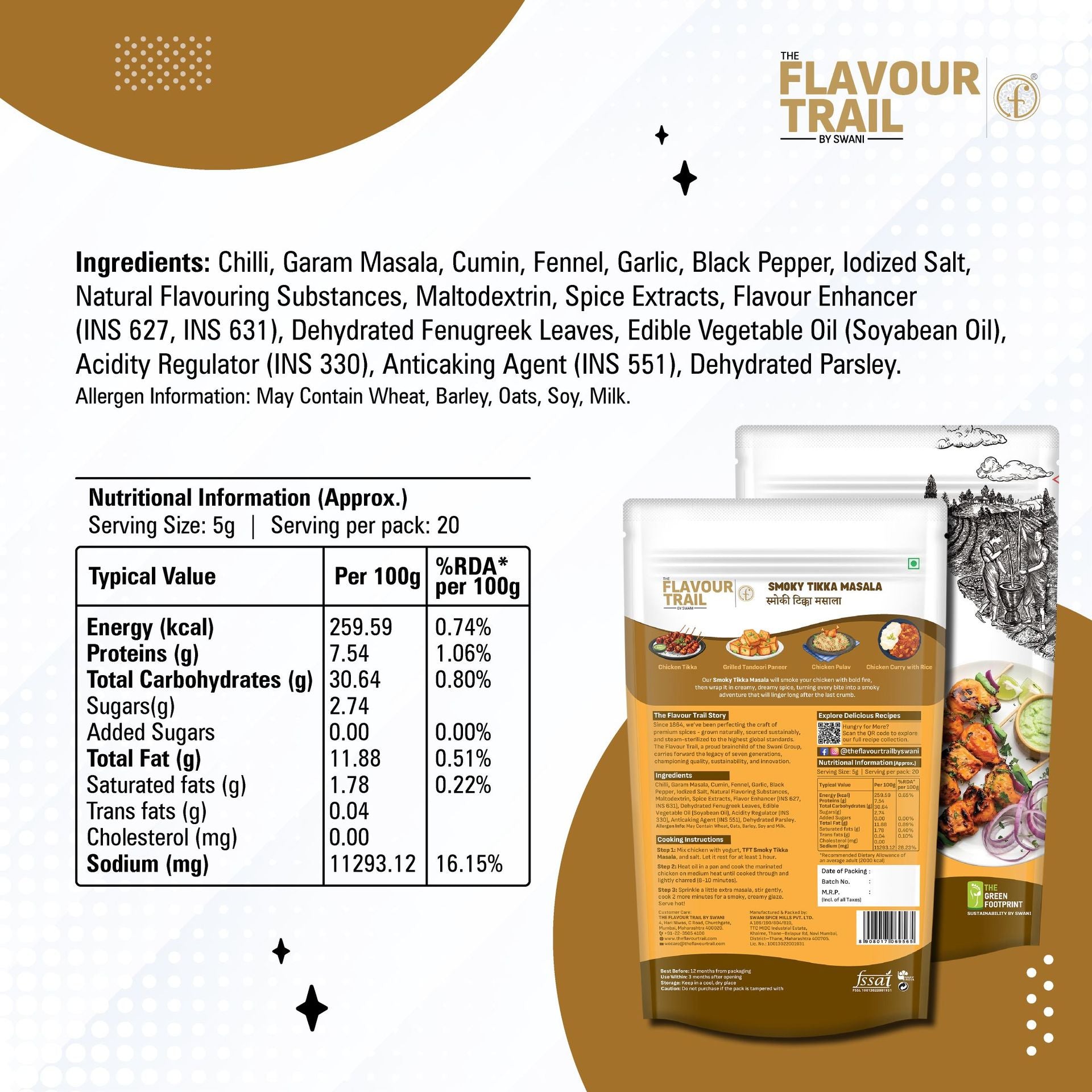 The Flavour Trail - Pure & Natural Smokey Tikka Masala
