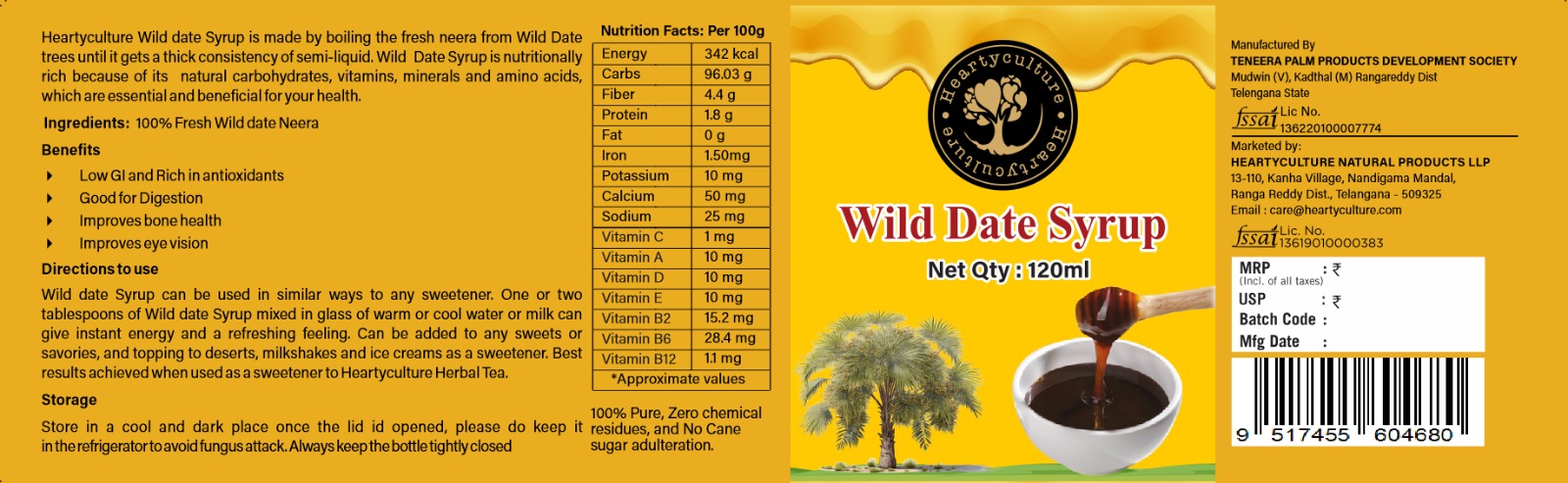 Heartyculture Wild date syrup - 120ml