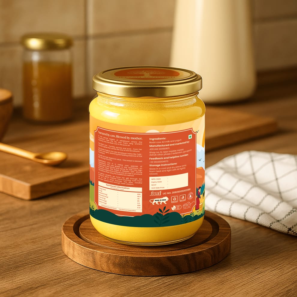 JEEVAN SANSKRITI A2 BADRI COW GHEE (500ML)