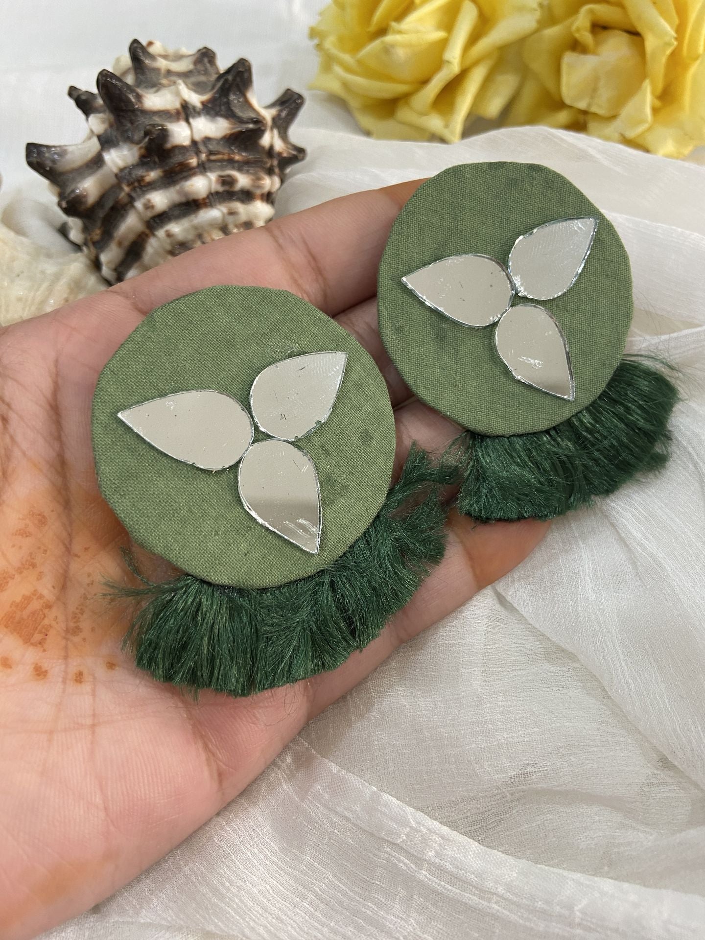 Hema- Mirror Handmade Earrings