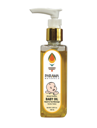 Parama Naturals Almond-Turmeric Baby Oil For Top-To-Toe Massage (100ml)