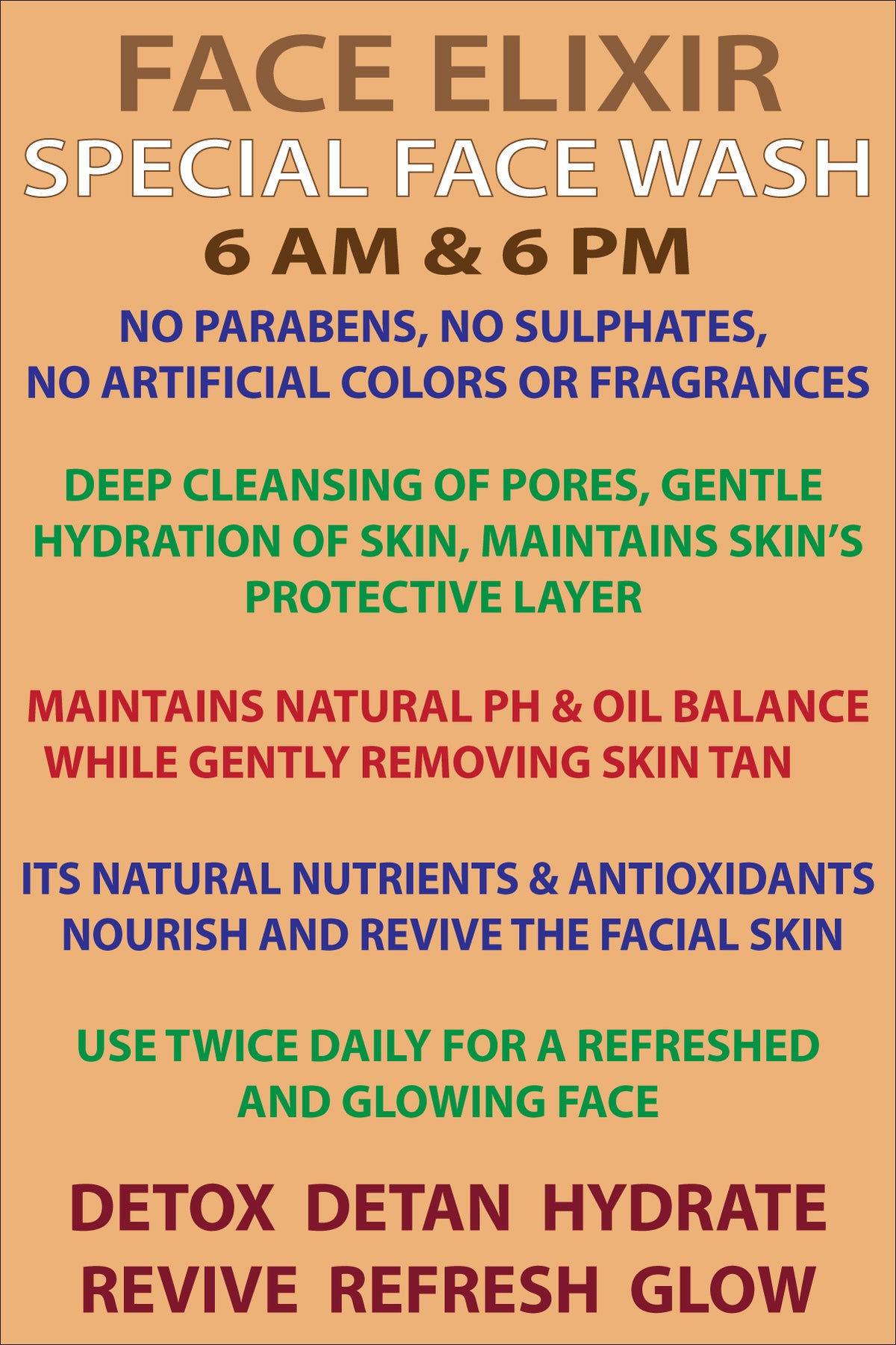 NANOHERBS FACELIXIR (SPECIAL HANDMADE AYURVEDIC FACEWASH) Set of 5 + 1 FREE