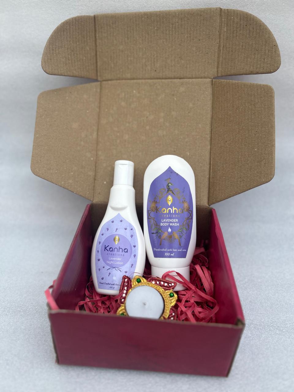 Kanha creations Diwali Hamper of Lavender Lotion & Lavender Body Wash Combo Kit