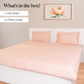 400 TC, 5mm Checks, Vegan Silk Blend Bedsheet Set & Duvet Cover