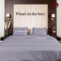 Lavender Aura, 300TC, Horizontal Stripes Bedsheet Set