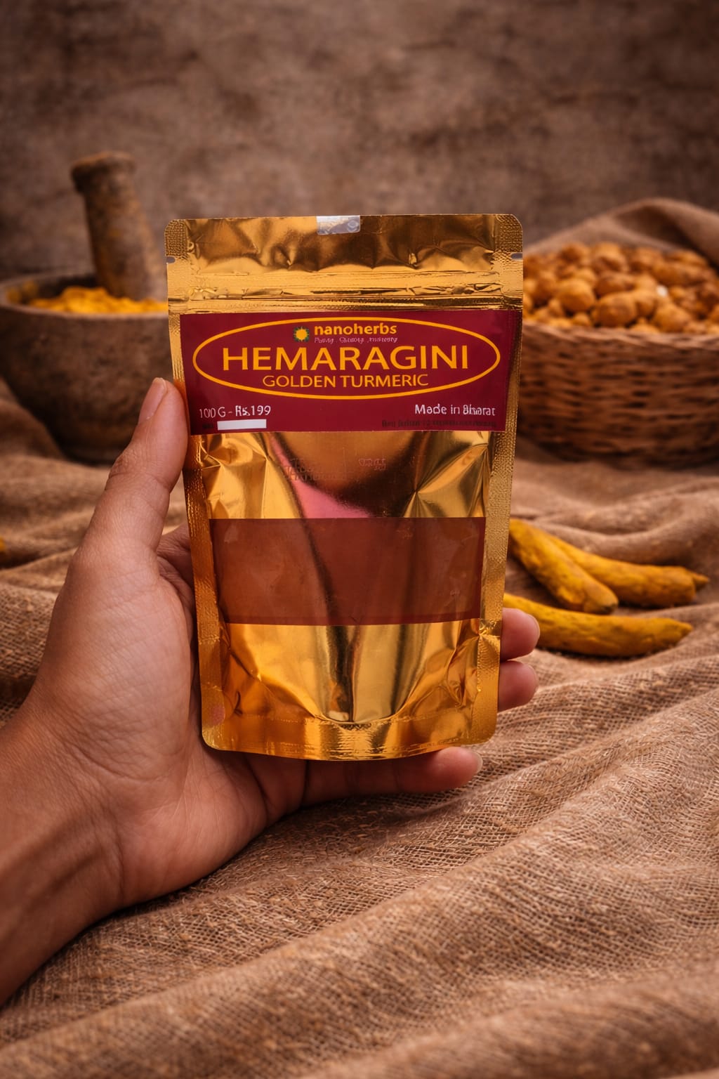 Nanoherbs HEMARAGINI Golden Turmeric Powder