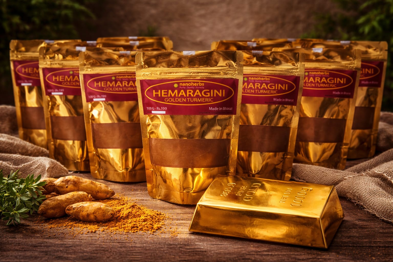 Nanoherbs HEMARAGINI Golden Turmeric Powder