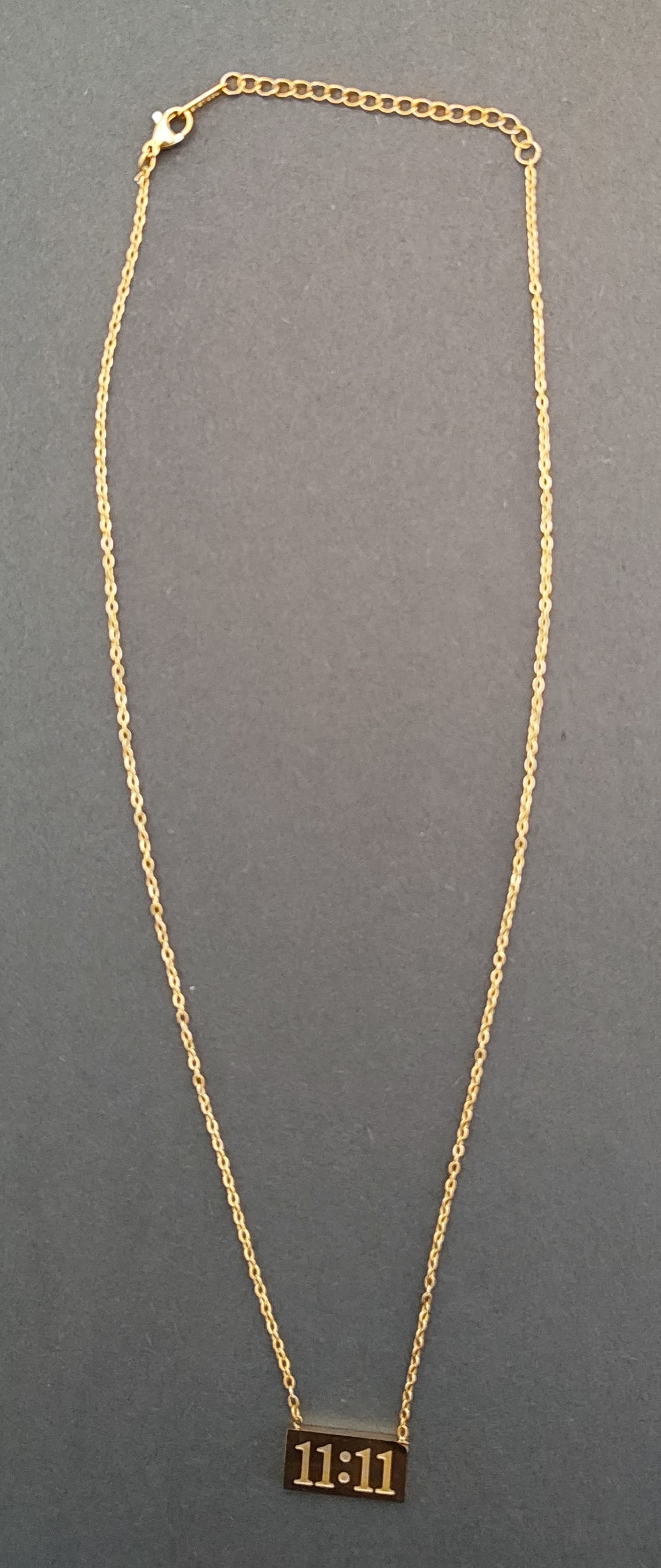 BeYoou.Bling 11:11 Angel Number Bar Necklace – Anti-Tarnish Gold Plated Minimalist Pendant
