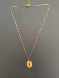 BeYoou.Bling Vintage Gold Oval Evil Eye Medallion Pendant Necklace (46cm Chain)